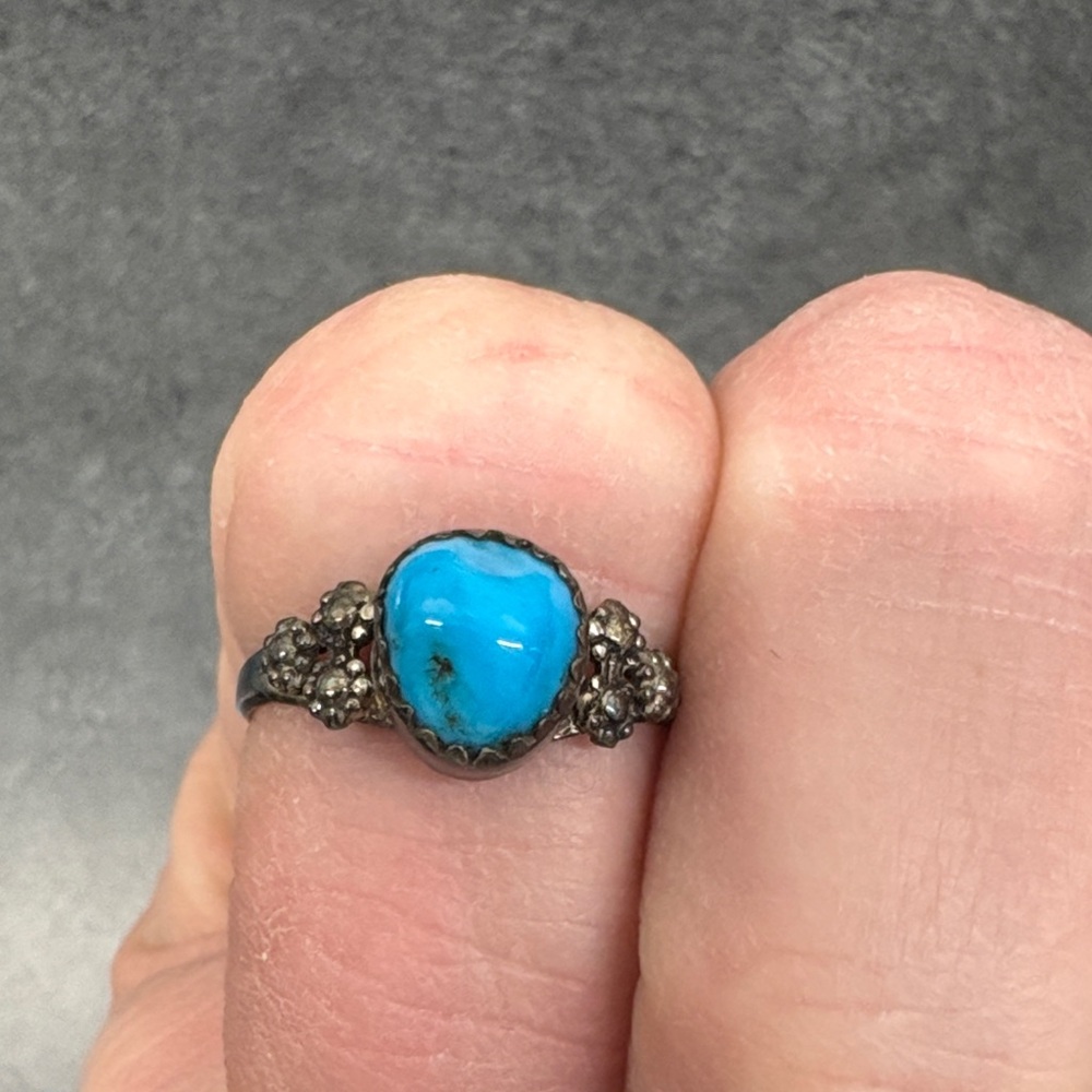 Turquoise and Silver Women's Ring